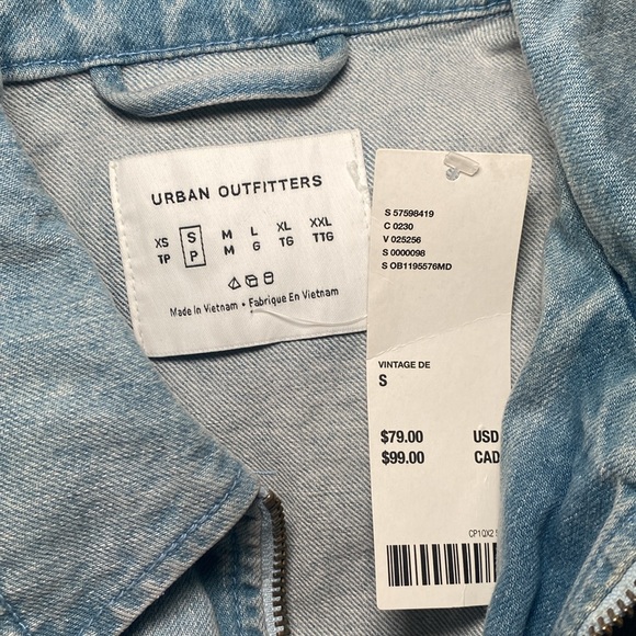 NWT Urban Outfitters Harrington Denim Jacket - Picture 9 of 9